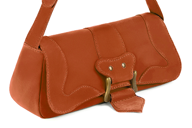Handcrafted women's small luxurious elegant handbag in premium terracotta orange leather. Perfect for elevated everyday style.   
                Choose from our luxurious collections of leather and fabric to perfectly match your handbags to your outfits.
